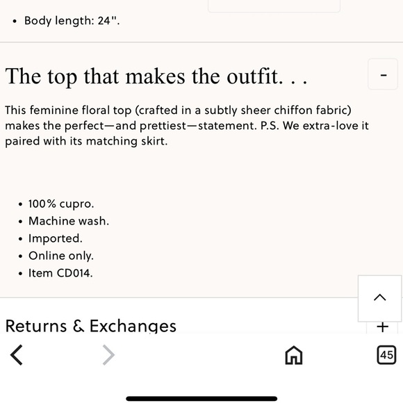 NWT J. Crew Crinkle Chiffon camisole in floral vines - Picture 4 of 8